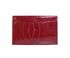 Cartier Happy Birthday Single Card Holder, &pound;120, Accessories, Brown/Red, Patent Leather, Front view